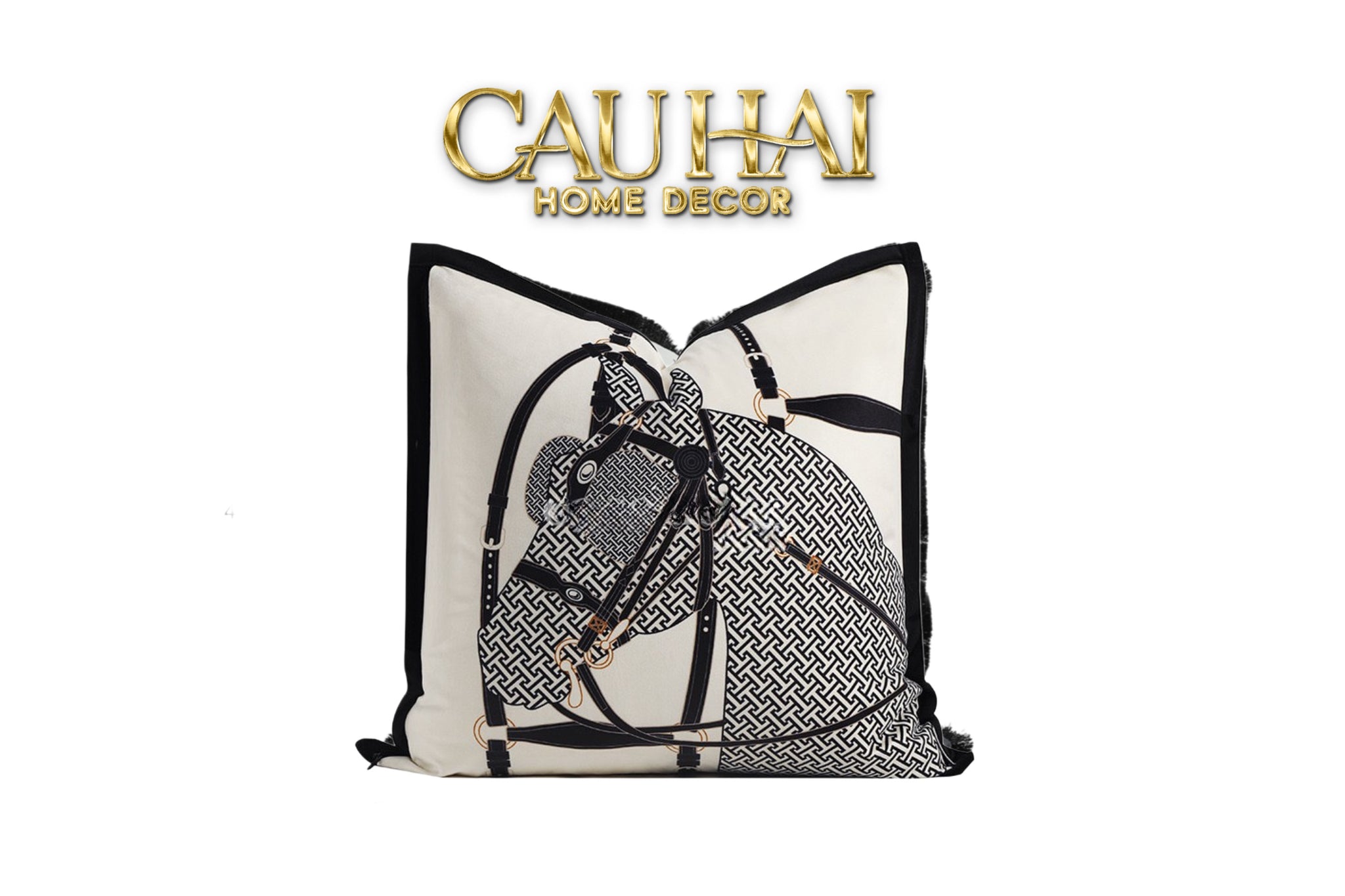 VỎ GỐI NHUNG THUNDER GREY ÉQUESTRE 45-CẬU HAI HOME DECOR