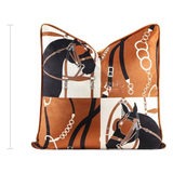 Vỏ Gối Nhung Triptyque Équestre Moderne - Cognac Brun 45-VỎ GỐI-Đối tác tại Trung Quốc theo từng đơn đặt hàng-CẬU HAI HOME DECOR