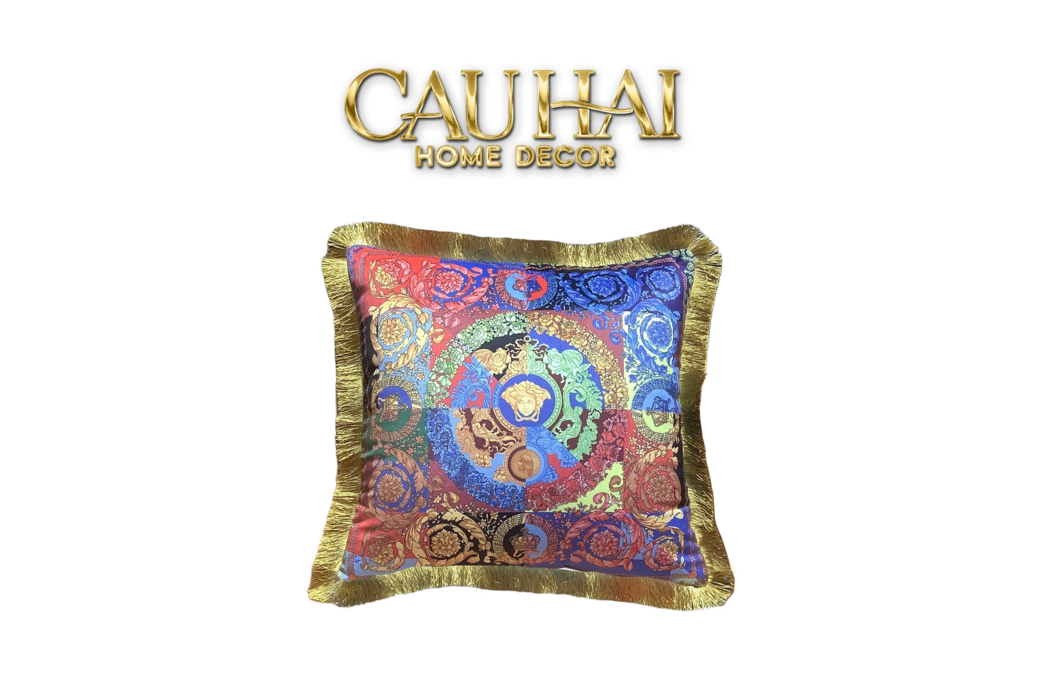 VỎ GỐI NHUNG VS MEDUSA AMPLIFIED MULTICOLOR 45 - CẬU HAI HOME DECOR