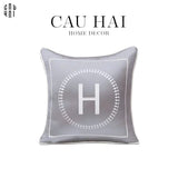 VỎ GỐI SOFA LỤA HELION - GRAY 45.-CẬU HAI HOME DECOR