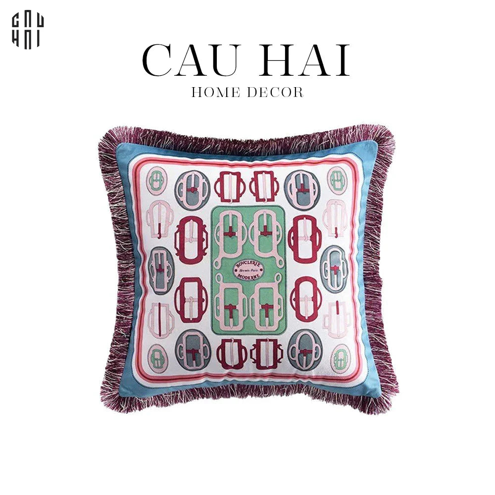 Vỏ Gối Sofa Nhung Bouclerie Moderbe 45.-CẬU HAI HOME DECOR