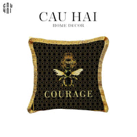 Vỏ Gối Sofa Nhung Golden Bee 45.-CẬU HAI HOME DECOR