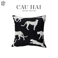 Vỏ Gối Sofa Sợi Vải Canvas Panthera 45.-CẬU HAI HOME DECOR