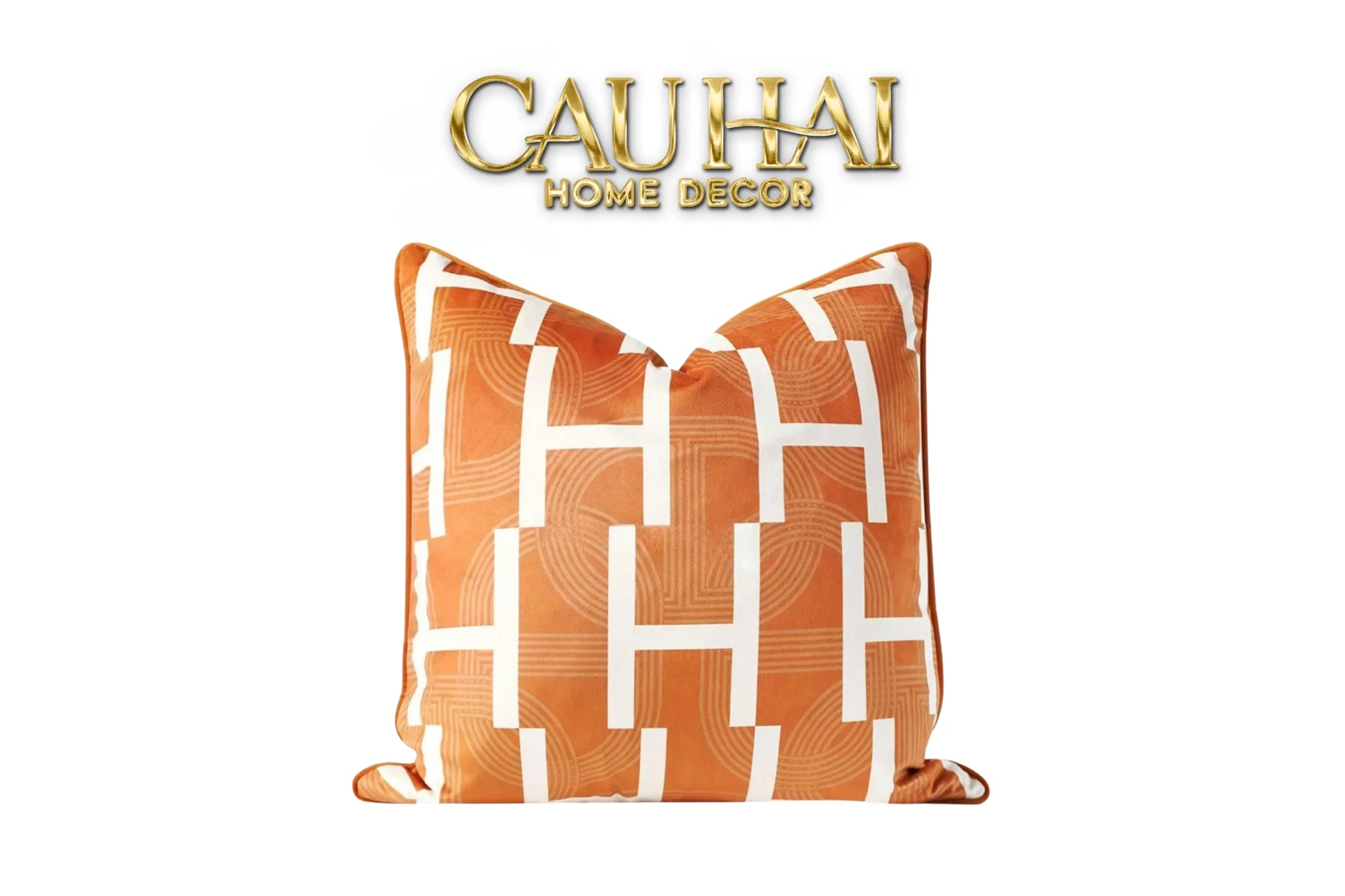Vỏ Gối Wabi Sabi Signature H Class - Orange H 45-CẬU HAI HOME DECOR