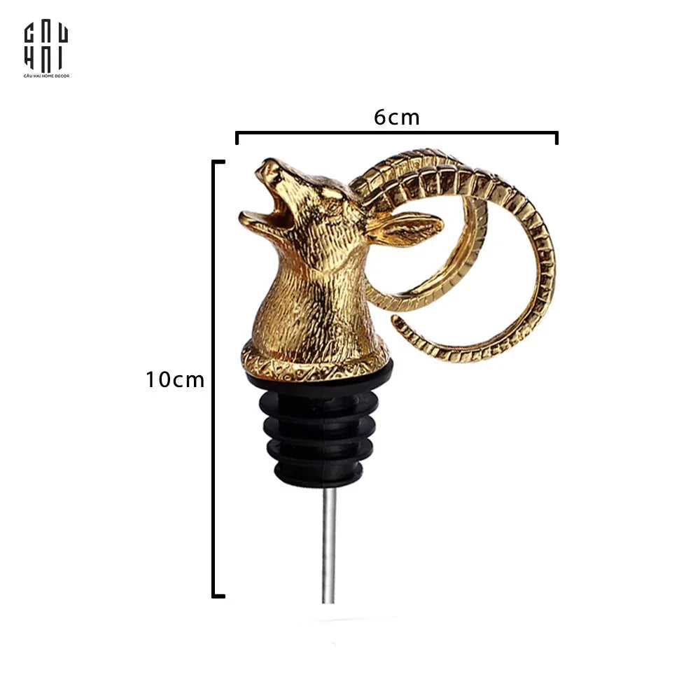 VÒI RÓT LIQUOR - GOLDEN ELK POURER WINE SPOUT - CẬU HAI HOME DECOR