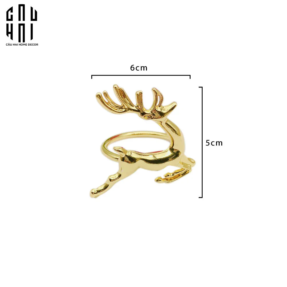 VÒNG KHĂN ĂN - GOLDEN DEER NAPKIN RING - CẬU HAI HOME DECOR