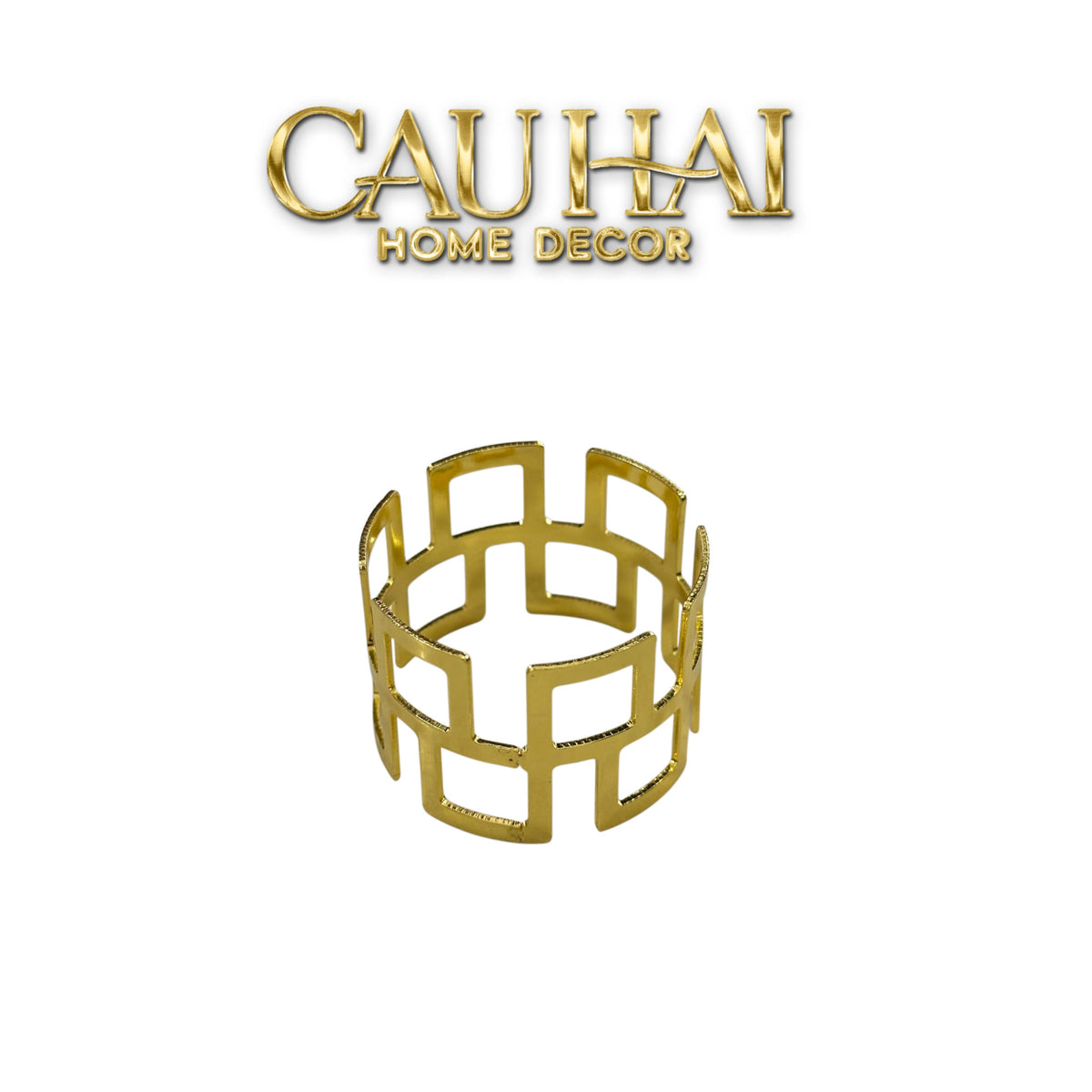 Vòng Khăn Ăn Metal Lattice D'Or 6pcs - Napkin Ring-VÒNG KHĂN ĂN-CẬU HAI HOME DECOR-CẬU HAI HOME DECOR