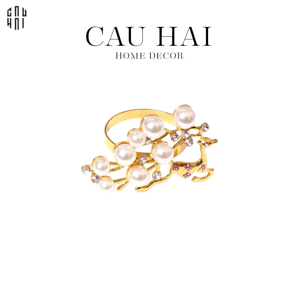VÒNG KHĂN ĂN - NAPKIN RING ALLEY PEARLS - CẬU HAI HOME DECOR