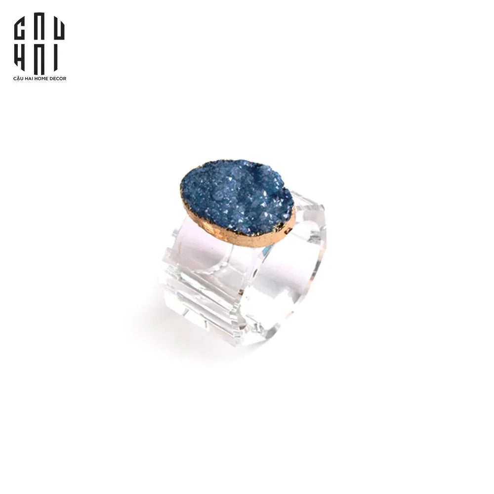 Vòng Khăn Ăn - Napkin Ring Crystal Quartz-CẬU HAI HOME DECOR