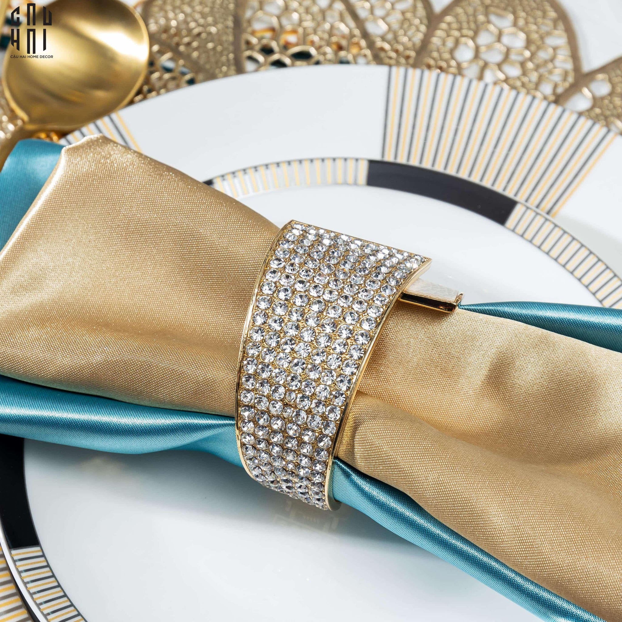 VÒNG KHĂN ĂN - NAPKIN RING DIAMOND - CẬU HAI HOME DECOR