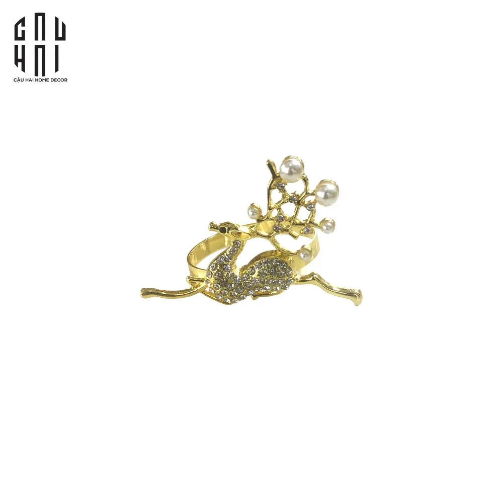 VÒNG KHĂN ĂN - NAPKIN RING DIAMOND DEER - CẬU HAI HOME DECOR