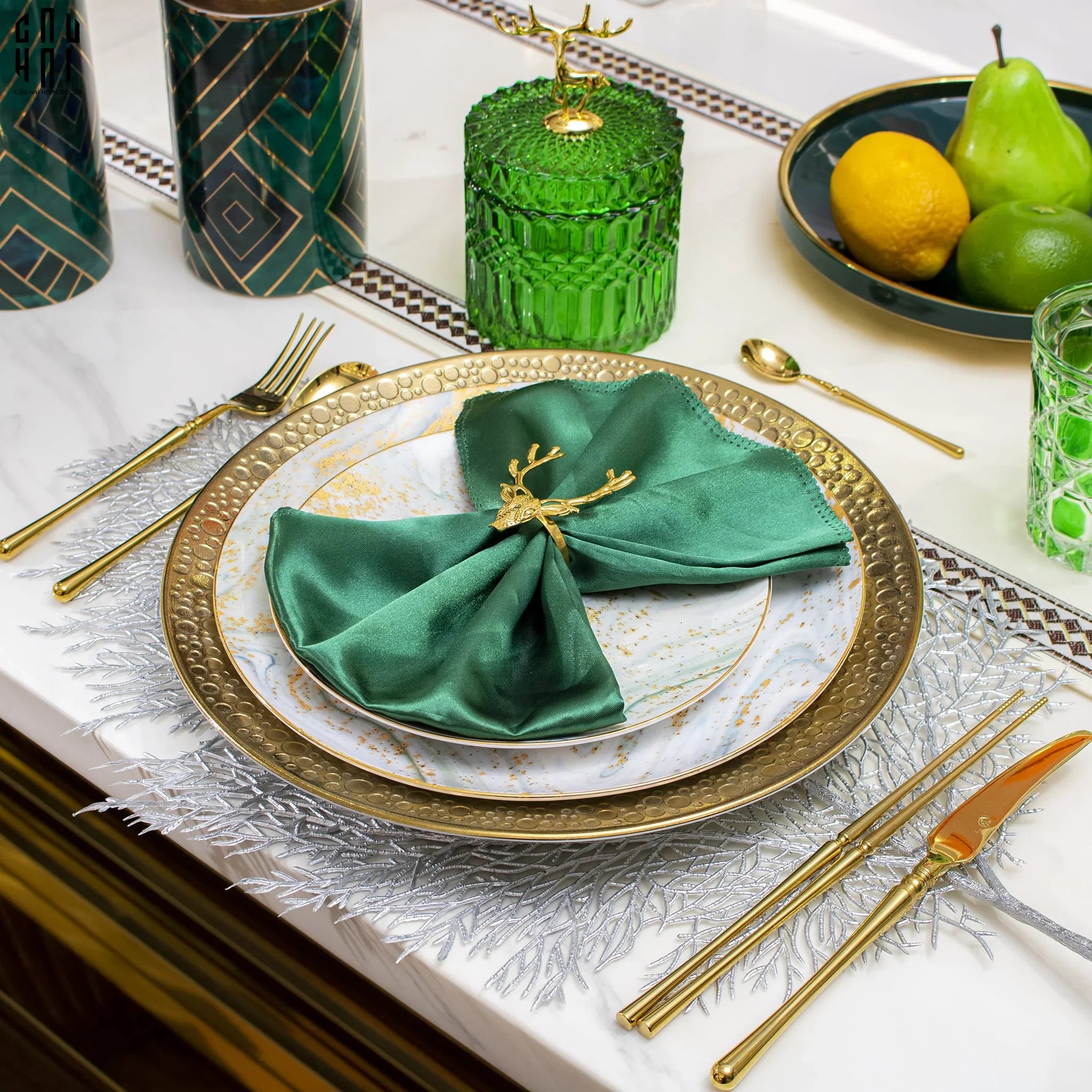 VÒNG KHĂN ĂN - NAPKIN RING GOLDEN ALLEY - CẬU HAI HOME DECOR