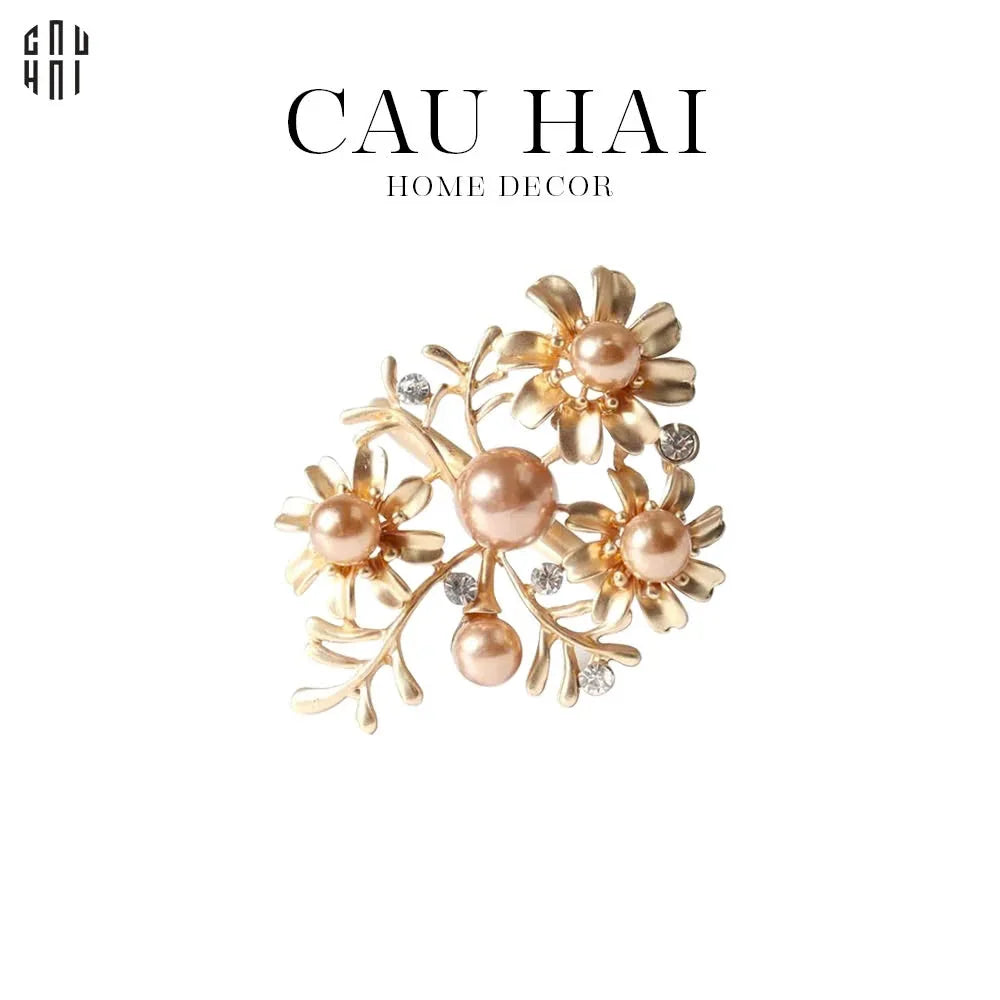 VÒNG KHĂN ĂN - NAPKIN RING GOLDEN BRANCH - CẬU HAI HOME DECOR