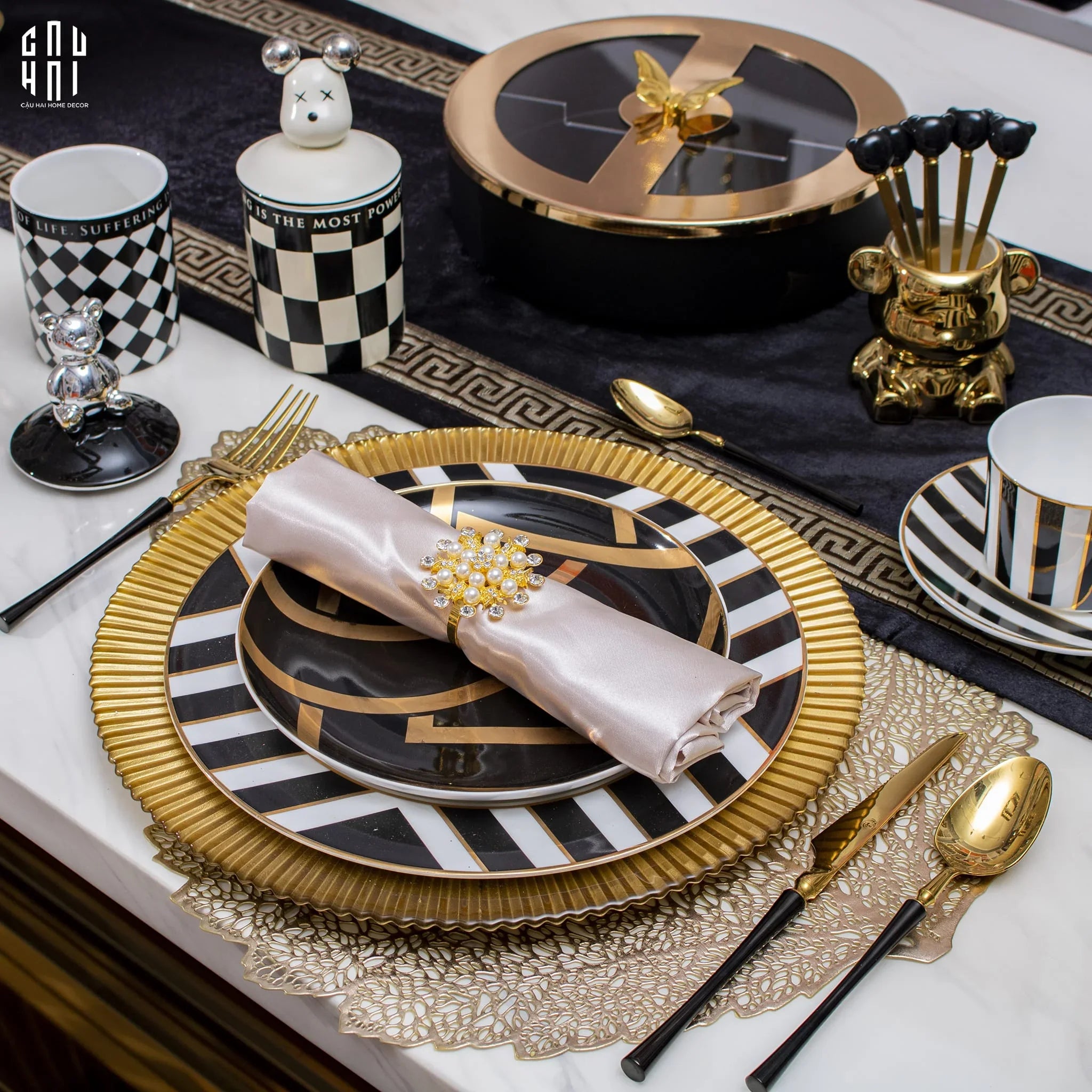 VÒNG KHĂN ĂN - NAPKIN RING GOLDEN DYNASTY - CẬU HAI HOME DECOR