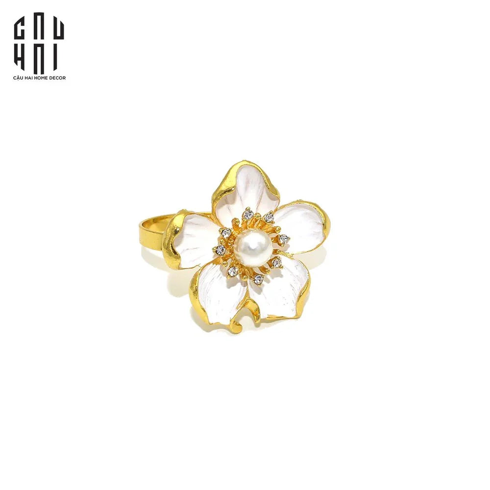 VÒNG KHĂN ĂN - NAPKIN RING PEONY PREMIUM - CẬU HAI HOME DECOR