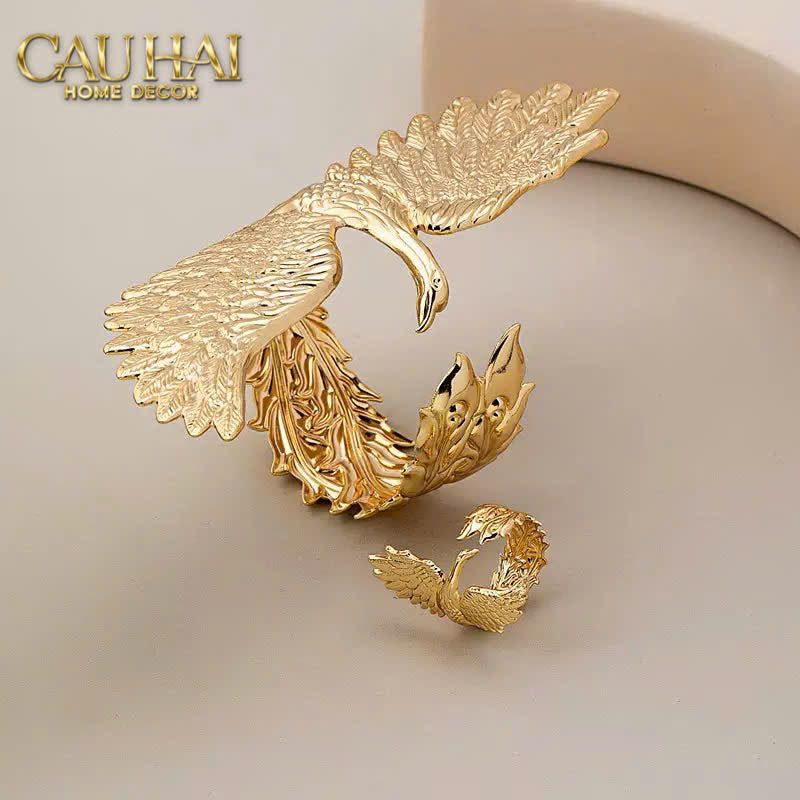 Vòng Khăn Ăn - Napkin Ring Phoenix-VÒNG KHĂN ĂN-Đối tác tại Trung Quốc theo từng đơn đặt hàng-CẬU HAI HOME DECOR