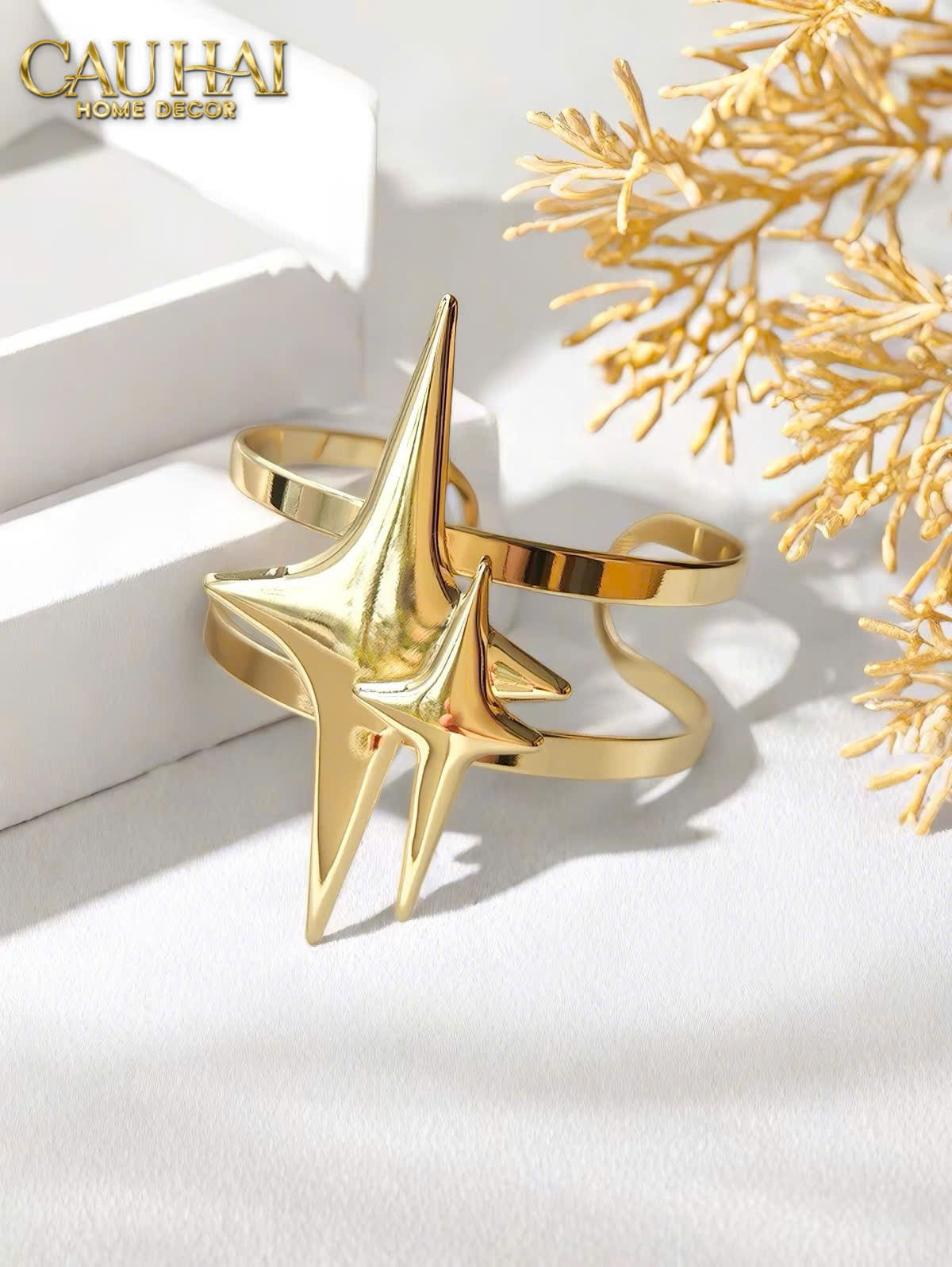 Vòng Khăn Ăn - Napkin Ring Star-VÒNG KHĂN ĂN-Đối tác tại Trung Quốc theo từng đơn đặt hàng-CẬU HAI HOME DECOR