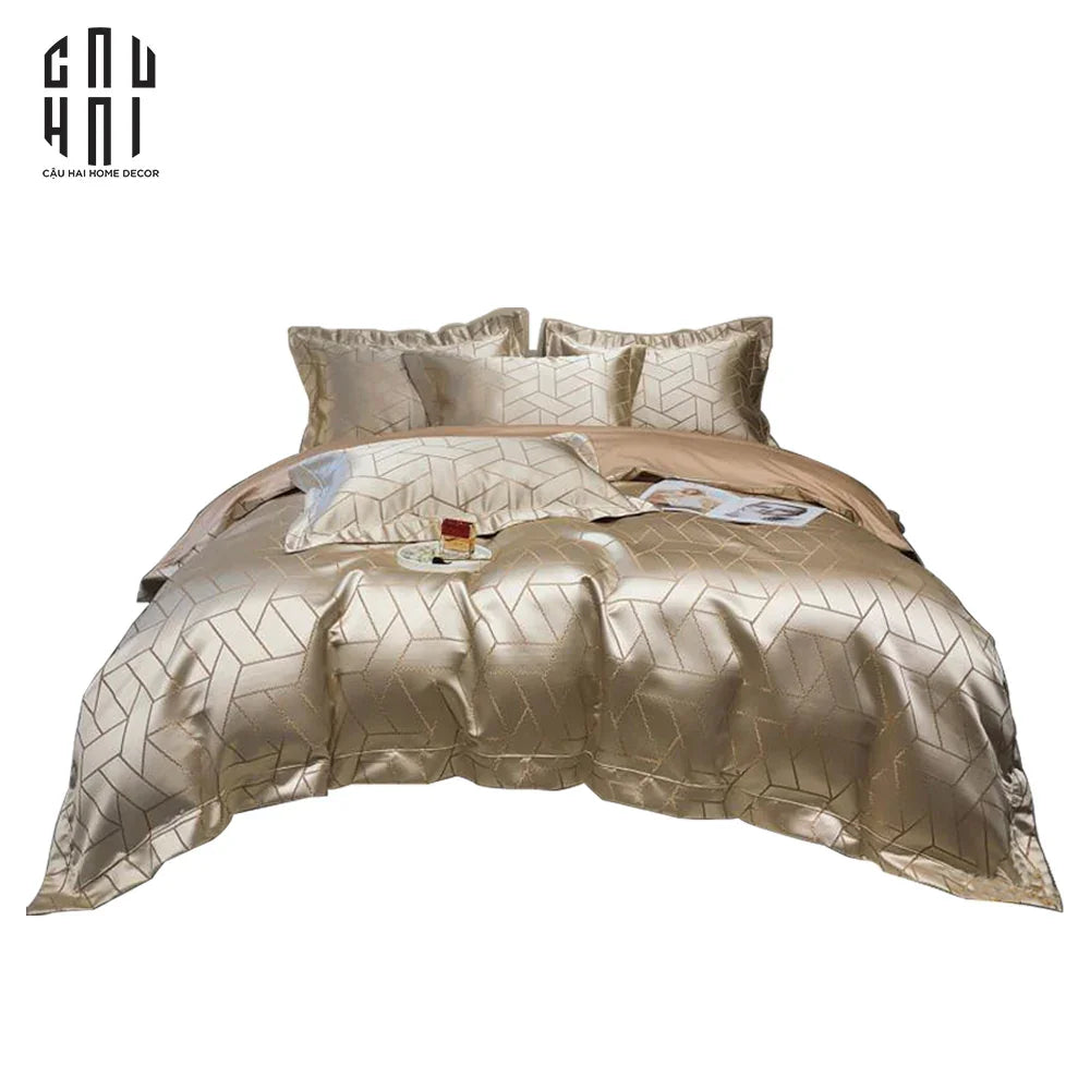 WESLEY PREMIUM GOLD BEDDING SET - CẬU HAI HOME DECOR