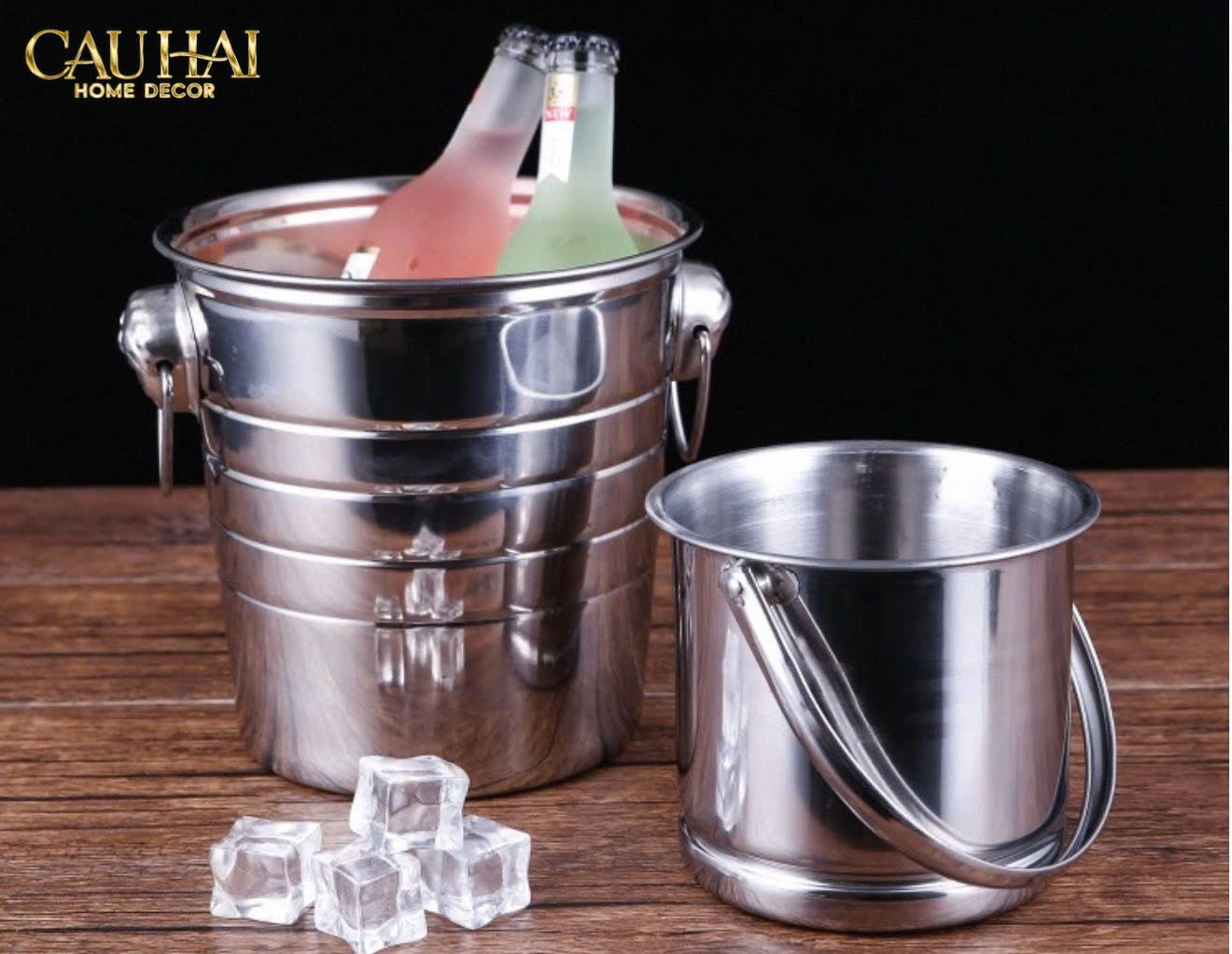 XÔ ĐÁ ROYAL BEAST SILVER ICE BUCKET - CẬU HAI HOME DECOR
