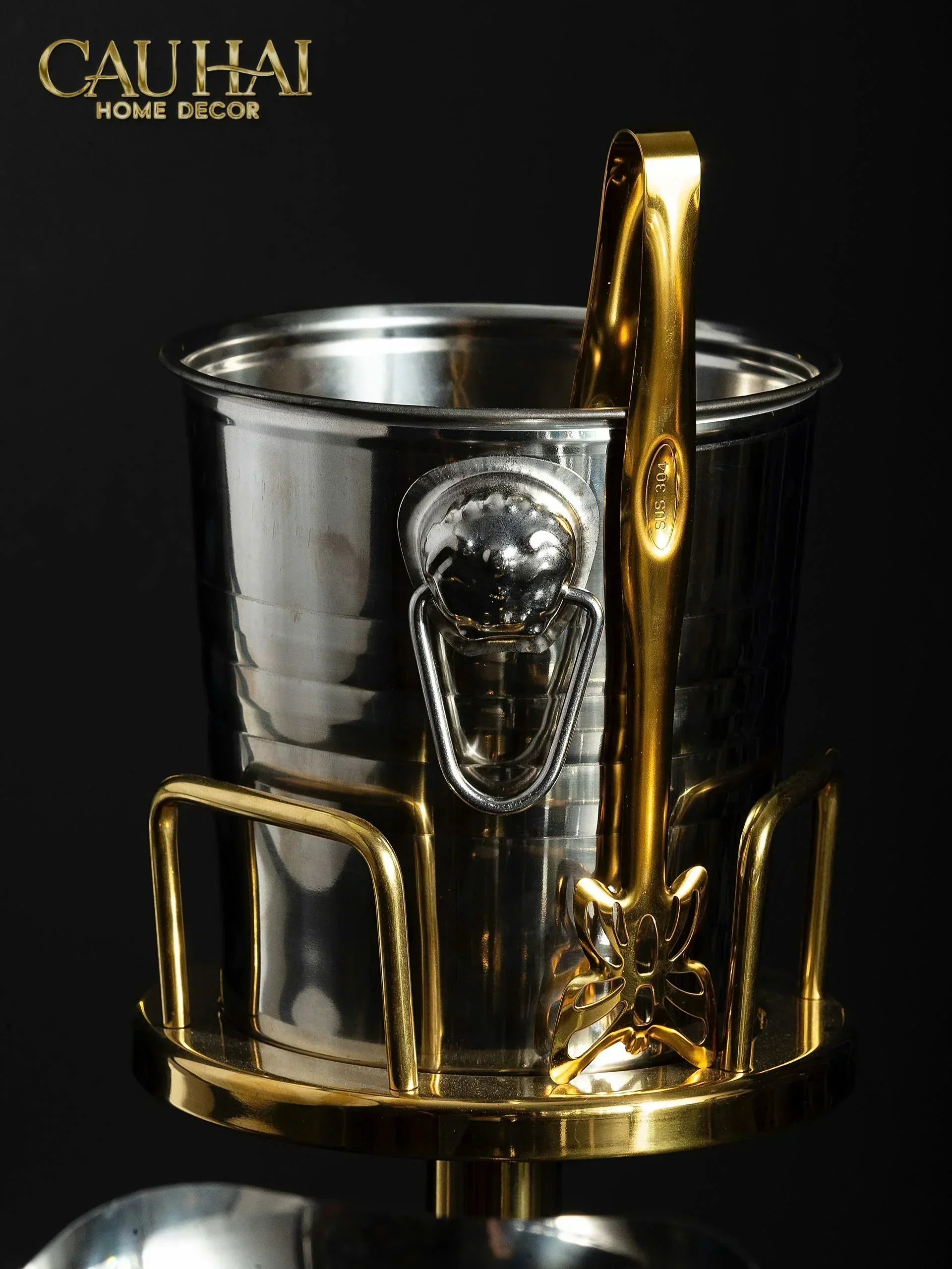 Xô Đá Royal Beast Silver Ice Bucket-CẬU HAI HOME DECOR