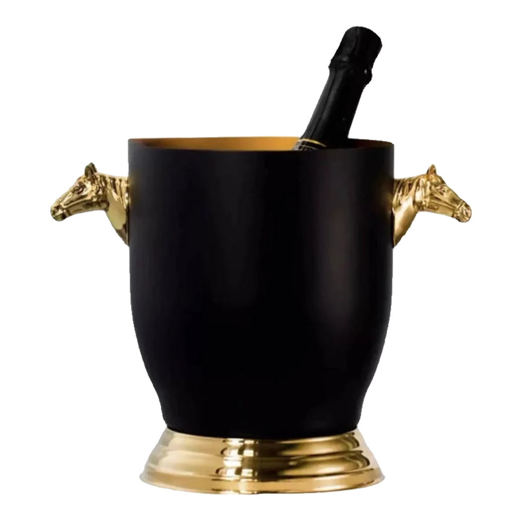 Maison Couture - Xô Đá Phiên Bản Allure - Malta Cheval Équestre Ice Bucket - Noire Gold 6L 18x24-XÔ ĐÁ-CẬU HAI HOME DECOR-CẬU HAI HOME DECOR