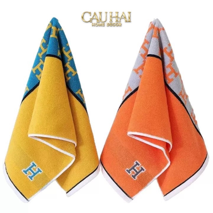 SET 2 KHĂN MẶT 40X90 - SIGNATURE H - SUN & SKY COLOR - FACE TOWEL - CẬU HAI HOME DECOR