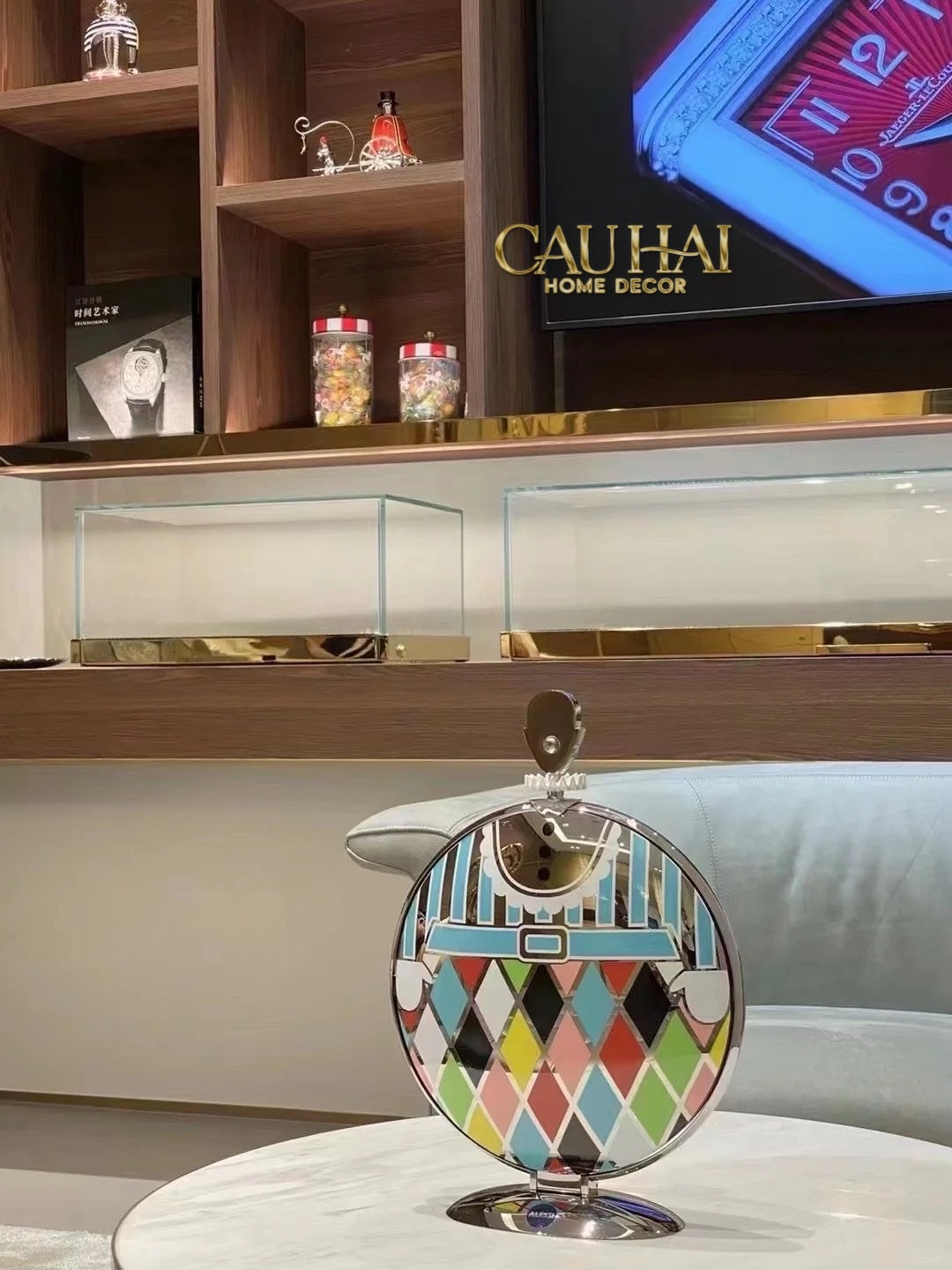 HOME COUTURE - KHAY FRUIT & DESSERT ATELIER HARLEQUIN LMT – CRYSTAL STEEL TRAY - CẬU HAI HOME DECOR