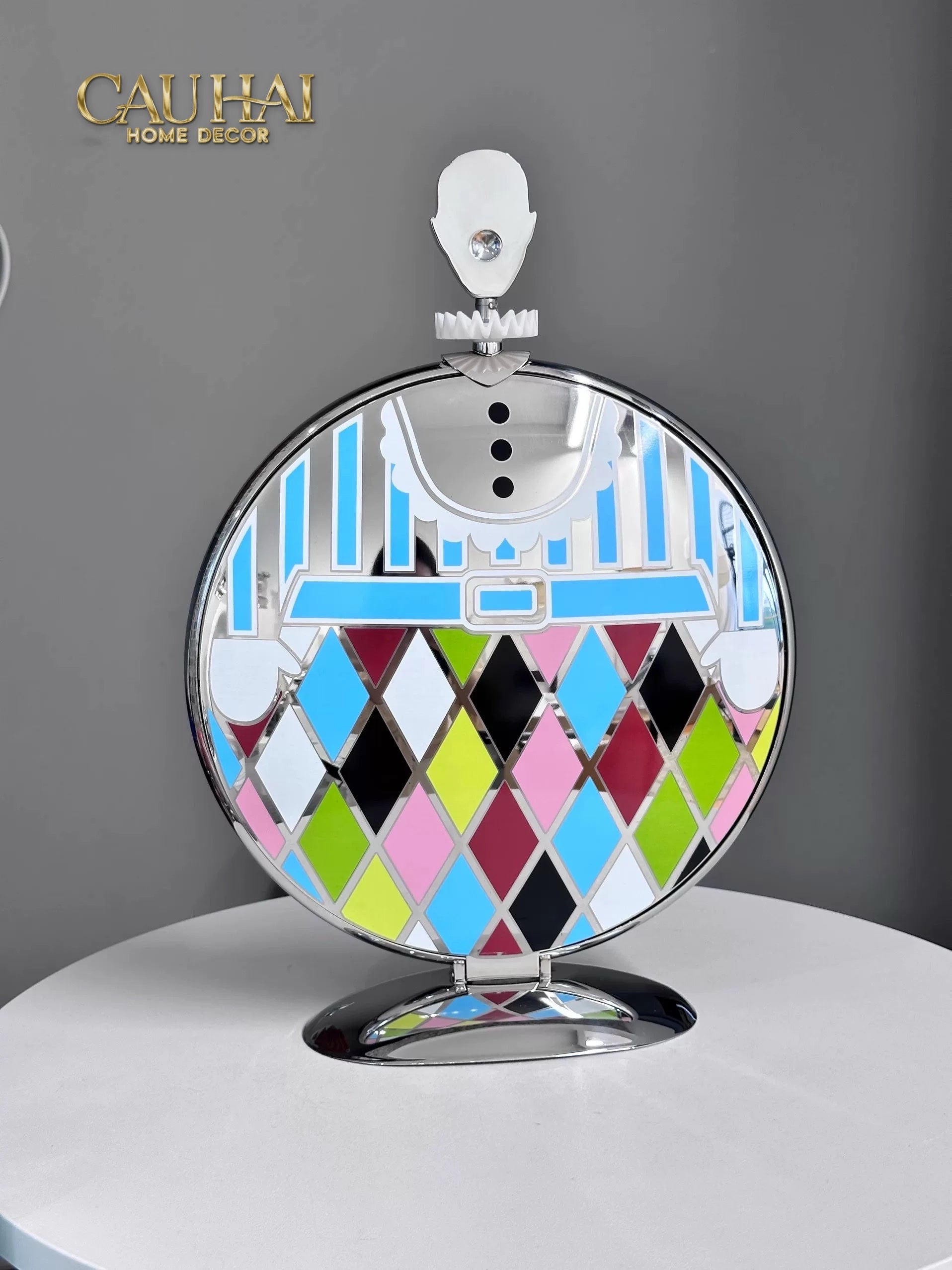 HOME COUTURE - KHAY FRUIT & DESSERT ATELIER HARLEQUIN LMT – CRYSTAL STEEL TRAY - CẬU HAI HOME DECOR