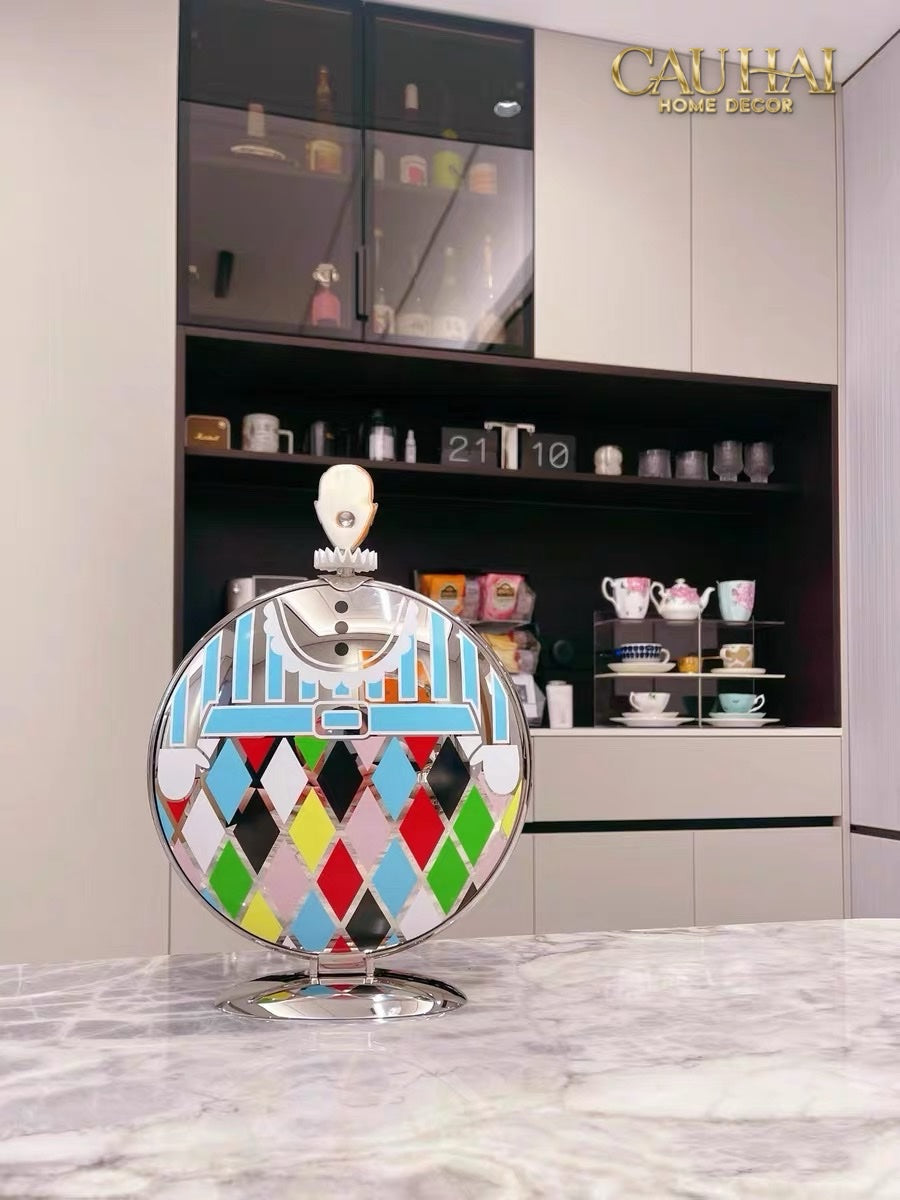 HOME COUTURE - KHAY FRUIT & DESSERT ATELIER HARLEQUIN LMT – CRYSTAL STEEL TRAY - CẬU HAI HOME DECOR