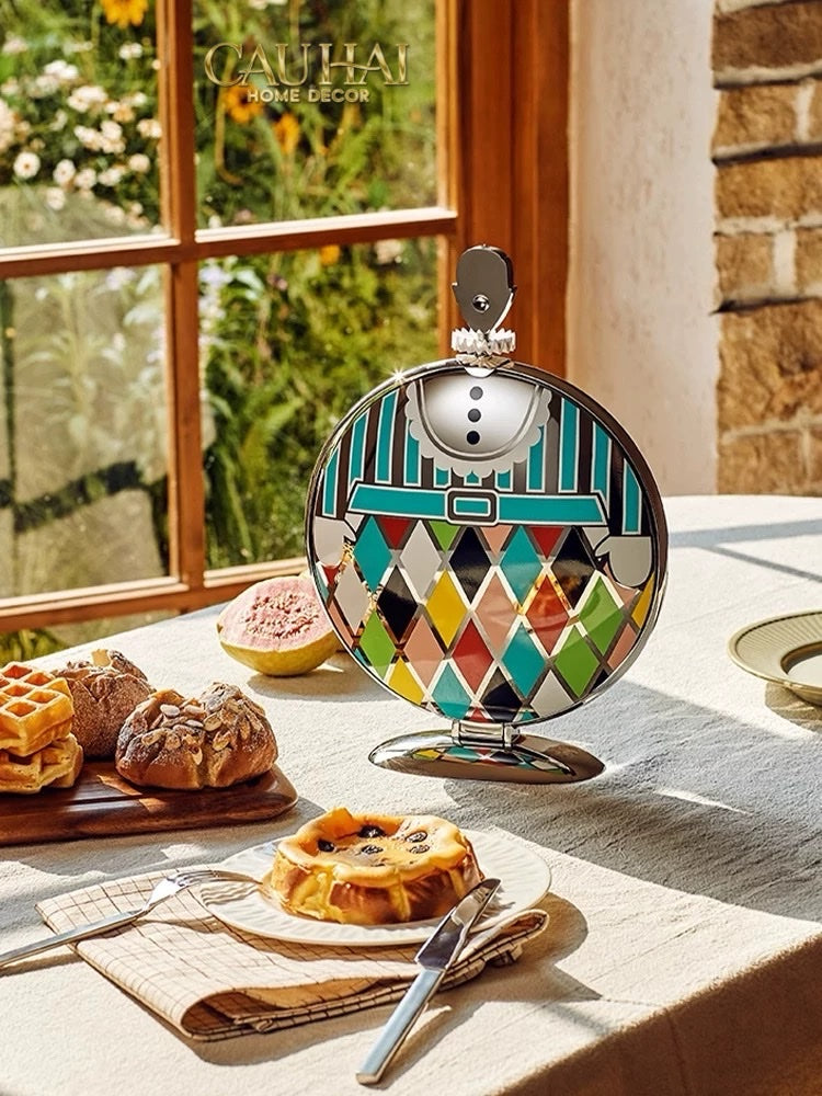 HOME COUTURE - KHAY FRUIT & DESSERT ATELIER HARLEQUIN LMT – CRYSTAL STEEL TRAY - CẬU HAI HOME DECOR