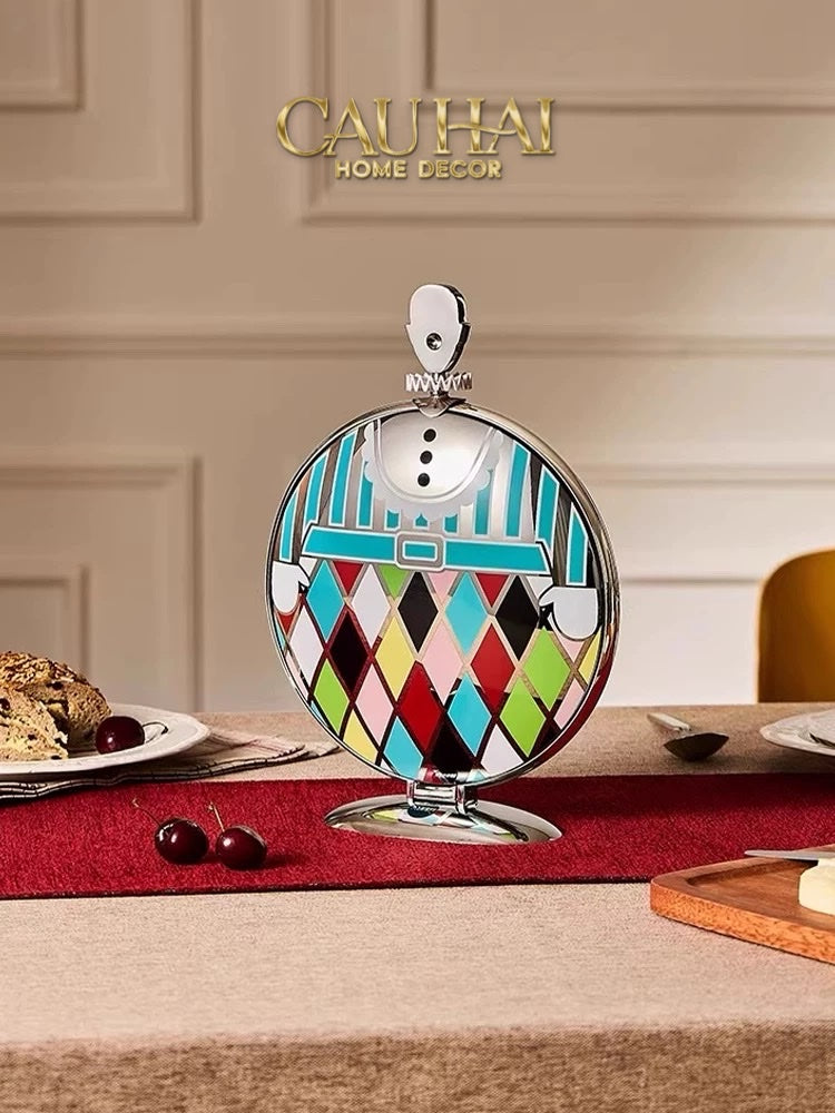 HOME COUTURE - KHAY FRUIT & DESSERT ATELIER HARLEQUIN LMT – CRYSTAL STEEL TRAY - CẬU HAI HOME DECOR