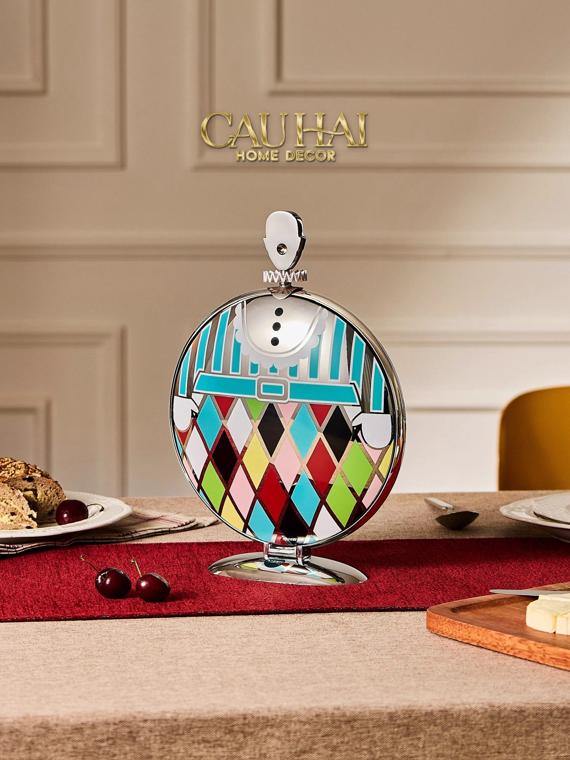 HOME COUTURE - KHAY FRUIT & DESSERT ATELIER HARLEQUIN LMT – CRYSTAL STEEL TRAY - CẬU HAI HOME DECOR