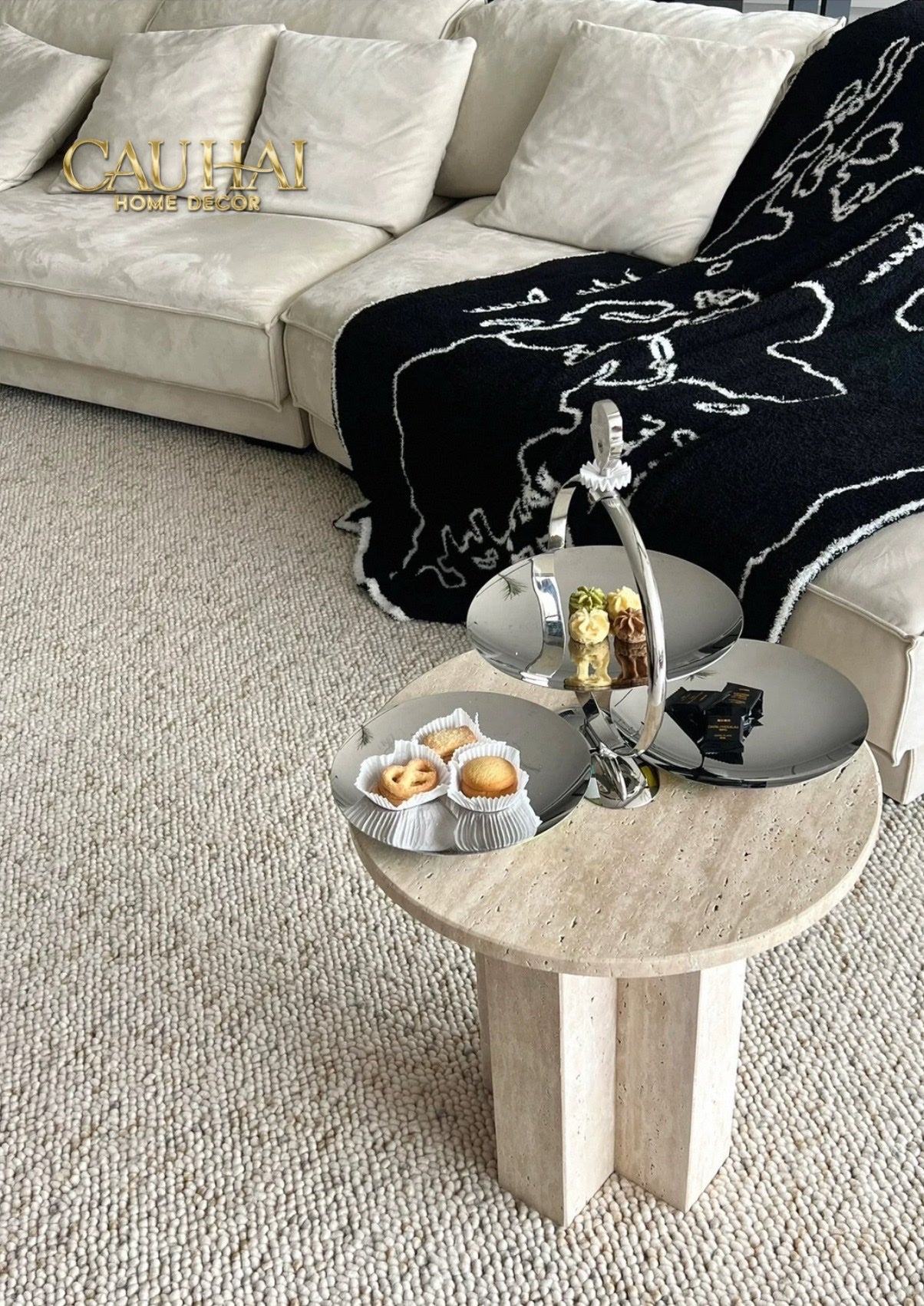 HOME COUTURE - KHAY FRUIT & DESSERT ATELIER HARLEQUIN LMT – CRYSTAL STEEL TRAY - CẬU HAI HOME DECOR