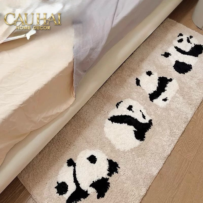 THẢM BED DỆT KIM 80X160 - PANDA PARADE - CẬU HAI HOME DECOR