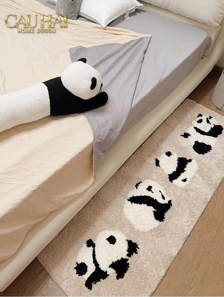 THẢM BED DỆT KIM 80X160 - PANDA PARADE - CẬU HAI HOME DECOR