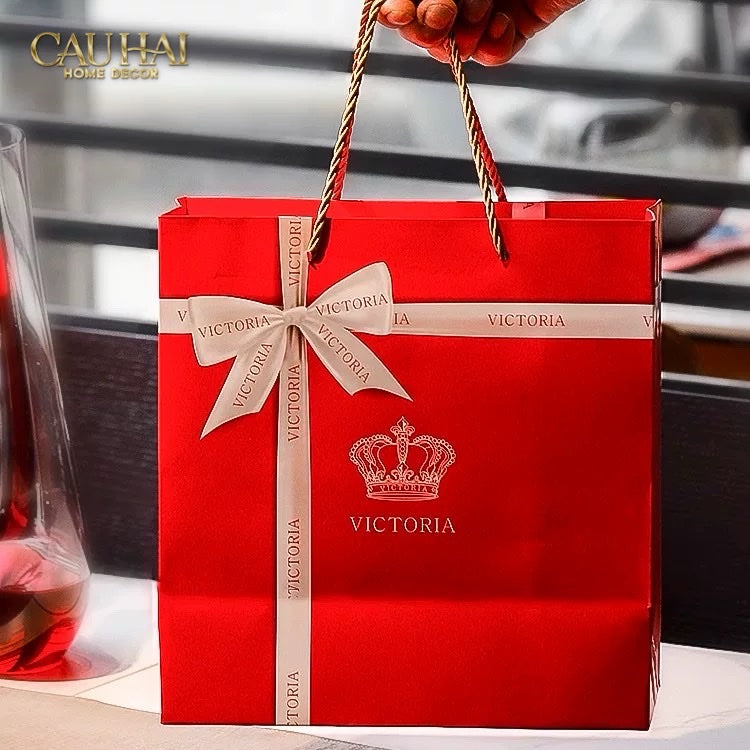 HOME COUTURE - SET 2 LY CRYSTAL D'Or WALTER VINO RUSSO GLASSES - FULL BOX - CẬU HAI HOME DECOR