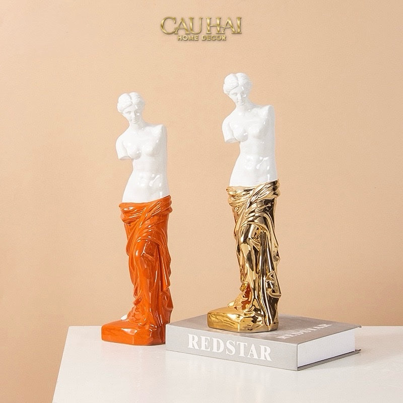 HOME COUTURE - TƯỢNG THẦN TÌNH YÊU - SCULPTURE VENUS DE MILO D'Or H44-CẬU HAI HOME DECOR