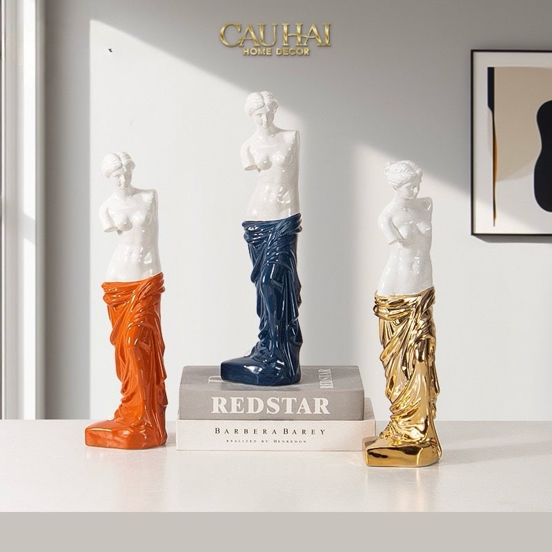 HOME COUTURE - TƯỢNG THẦN TÌNH YÊU - SCULPTURE VENUS DE MILO D'Or H44-CẬU HAI HOME DECOR