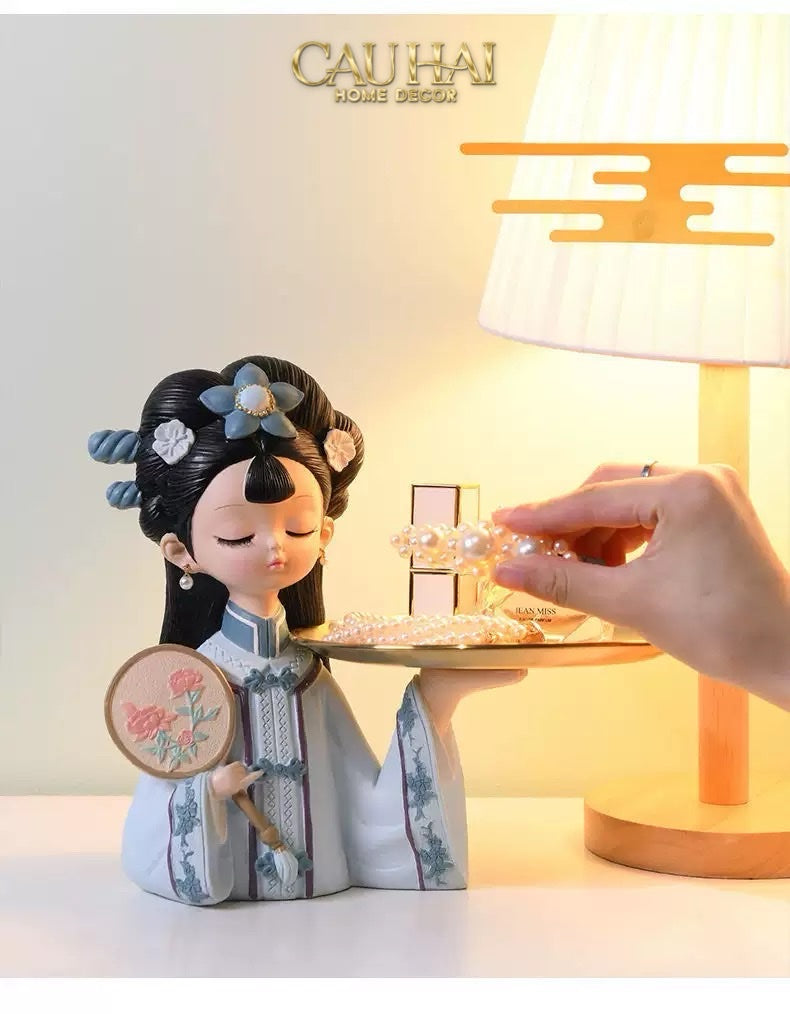 TƯỢNG CÔNG CHÚA GIÁ ĐÁO - FIGURINE IMPÉRIAL CONCUBINE MING DYNASTY-CẬU HAI HOME DECOR