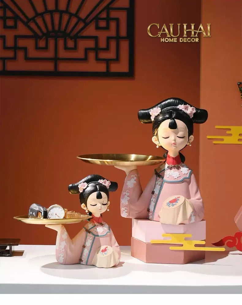 TƯỢNG CÔNG CHÚA GIÁ ĐÁO - FIGURINE IMPÉRIAL CONCUBINE MING DYNASTY-CẬU HAI HOME DECOR