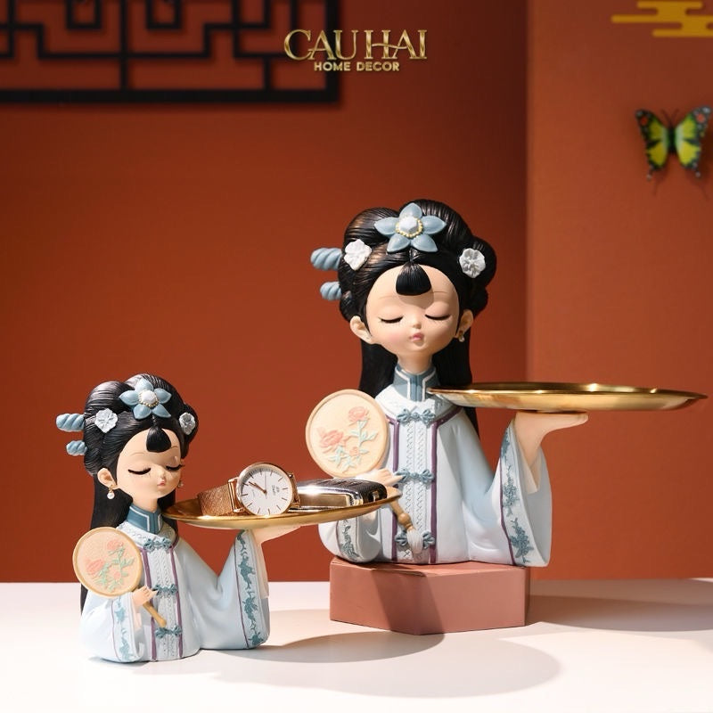 TƯỢNG CÔNG CHÚA GIÁ ĐÁO - FIGURINE IMPÉRIAL CONCUBINE MING DYNASTY-CẬU HAI HOME DECOR