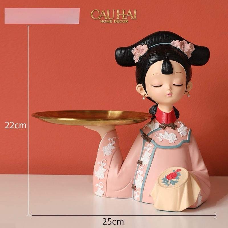 TƯỢNG CÔNG CHÚA GIÁ ĐÁO - FIGURINE IMPÉRIAL CONCUBINE MING DYNASTY-CẬU HAI HOME DECOR