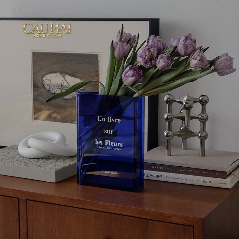 BÌNH HOA ACRYLIC BOOK ABOUT FLOWER - CẬU HAI HOME DECOR