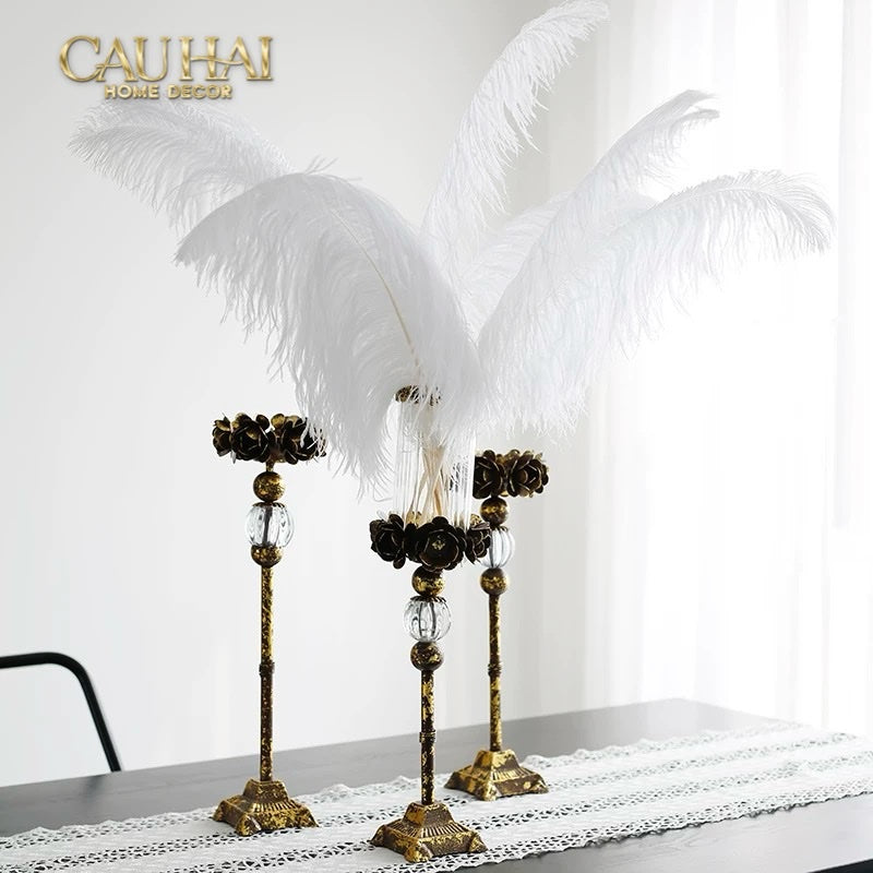 HOME COUTURE – ĐẾ NẾN RUSTIC STEPHANE ANTIQUE D’OR - CẬU HAI HOME DECOR