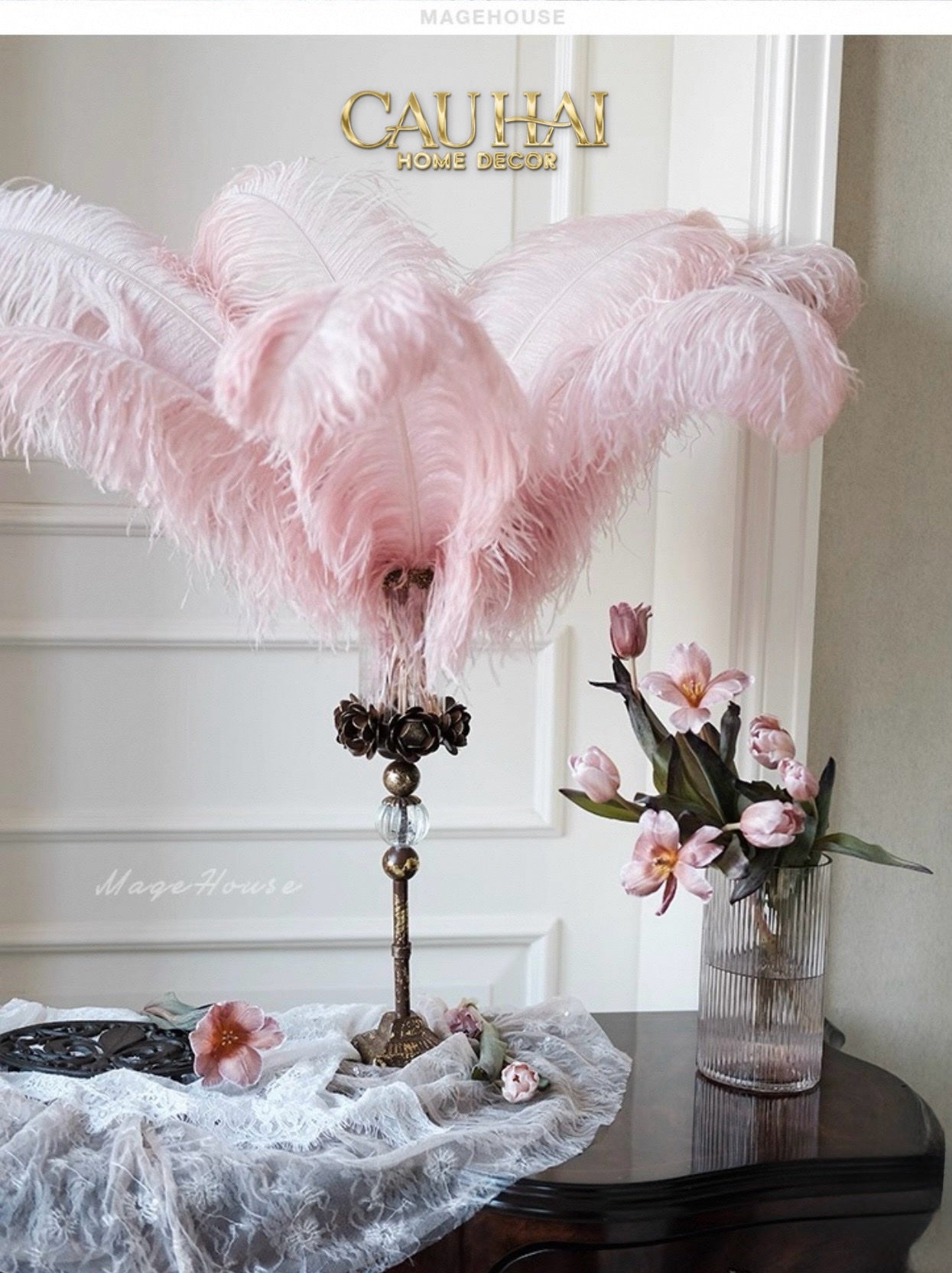 HOME COUTURE – ĐẾ NẾN RUSTIC STEPHANE ANTIQUE D’OR - CẬU HAI HOME DECOR