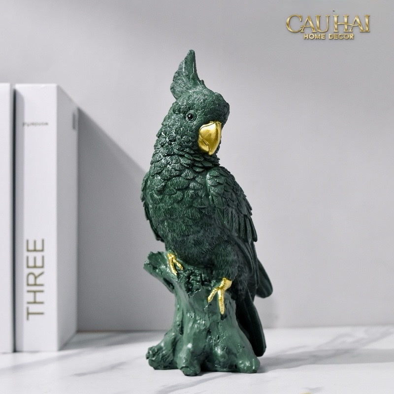 TƯỢNG VẸT MÀO CELADON PARROT-CẬU HAI HOME DECOR