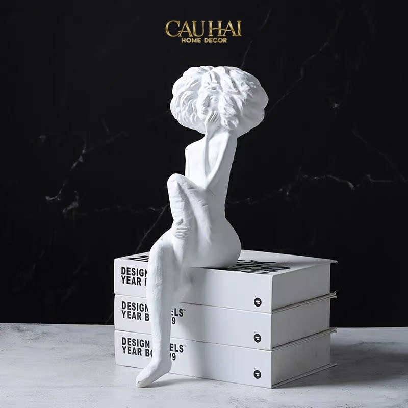 Tượng Cô Gái La Muse Silencieuse-CẬU HAI HOME DECOR