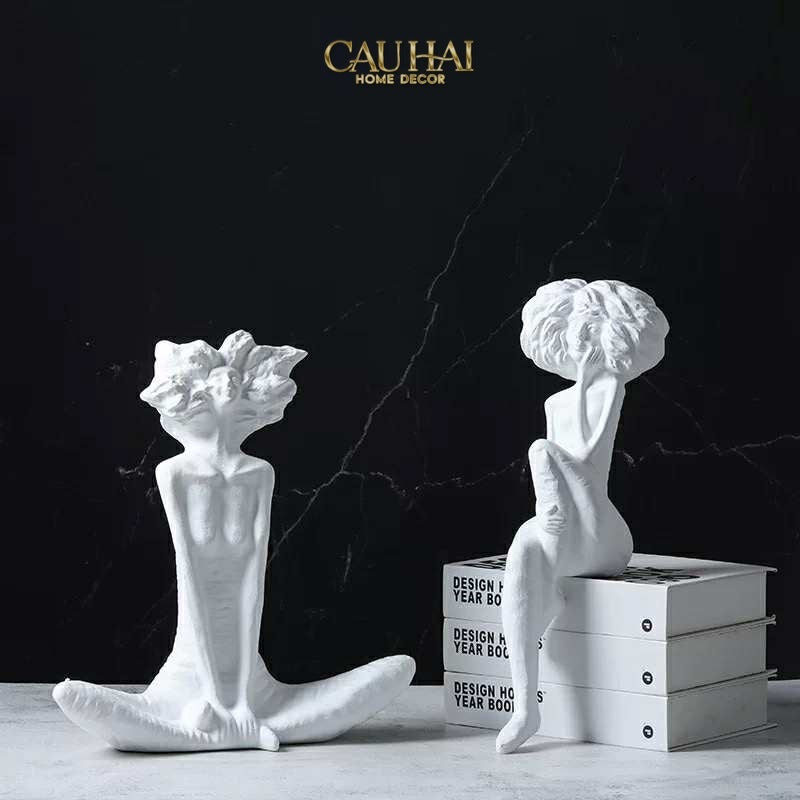 Tượng Cô Gái La Muse Silencieuse-CẬU HAI HOME DECOR