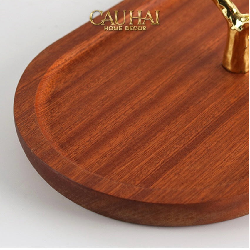 HOME COUTURE - KHAY GỖ KEO ACACIA WOODY CELESTIAL ELK 28CM - CẬU HAI HOME DECOR