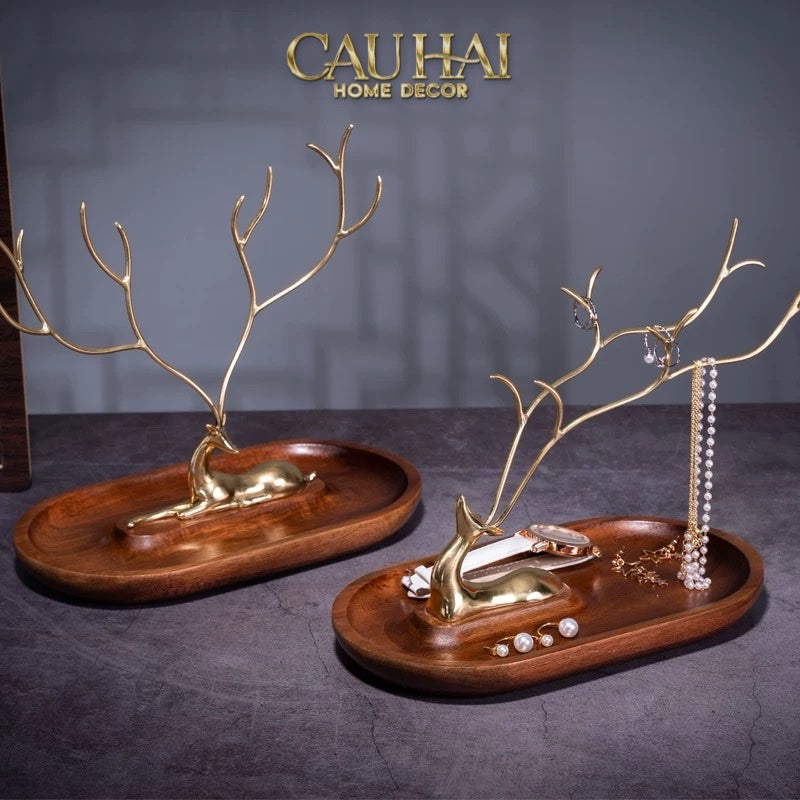 HOME COUTURE - KHAY GỖ KEO ACACIA WOODY CELESTIAL ELK 28CM - CẬU HAI HOME DECOR